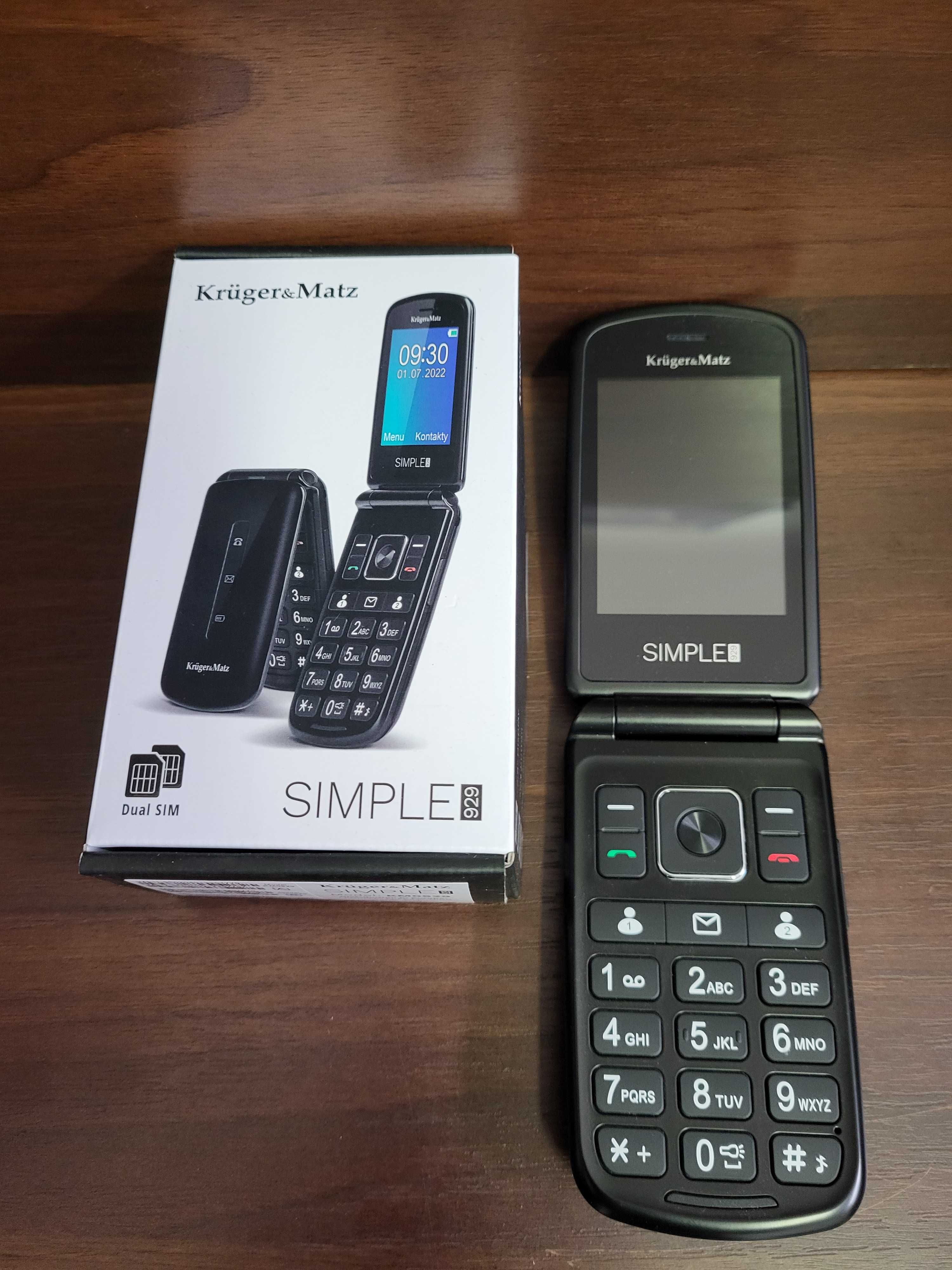 Telefon z klapką  Kruger&Matz Simple 929 dla seniora