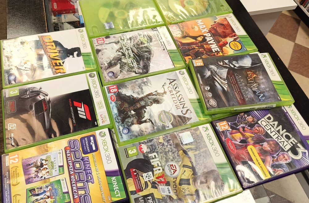 Zestaw 11 gier na Xbox 360 uszkodzone