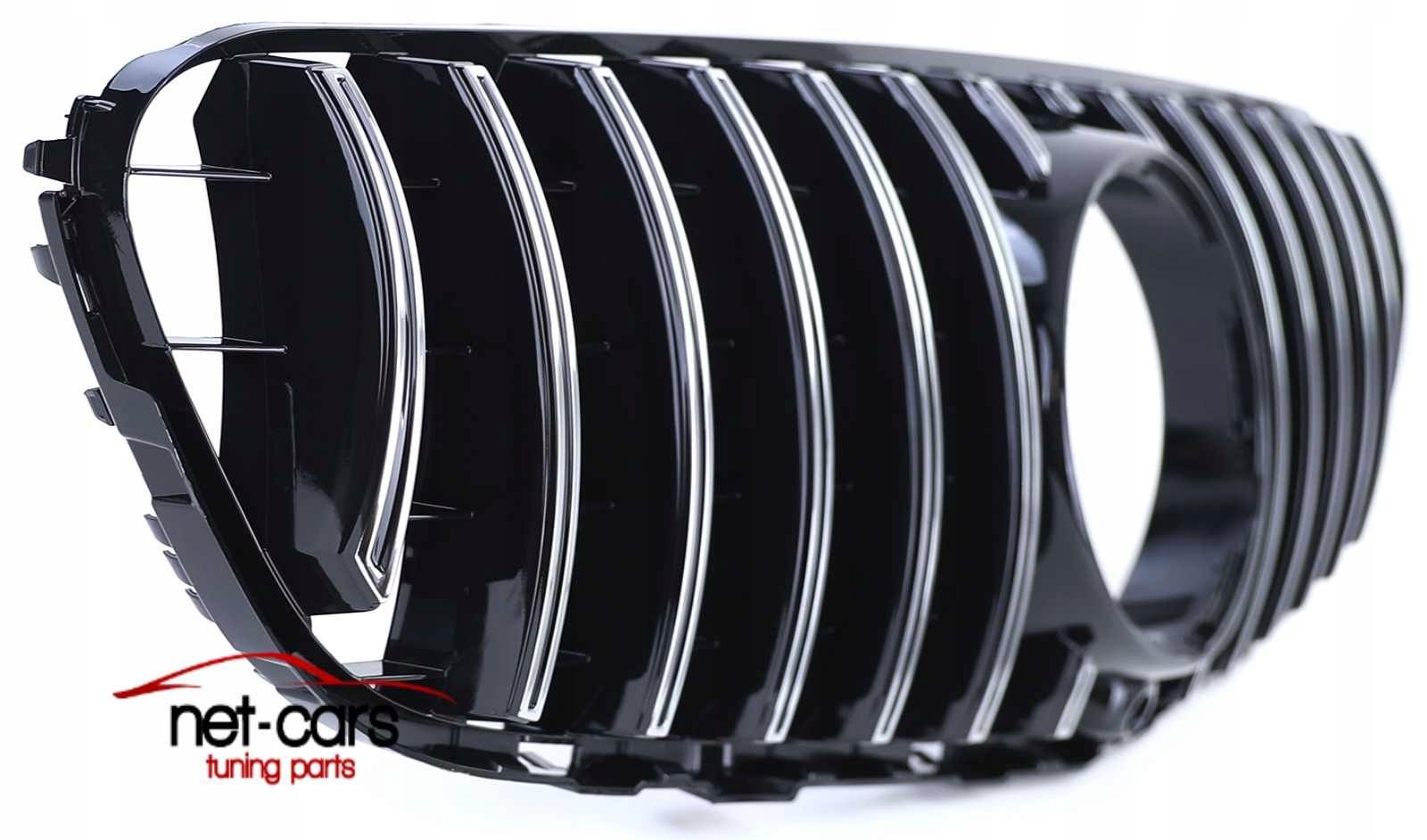 Grill MERCEDES GLC X253 C253 Panamericana 15-19 czarny połysk chrom