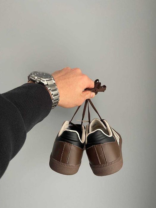 Кросівки Adidas Samba OG Dark Brown Beige Gum premium