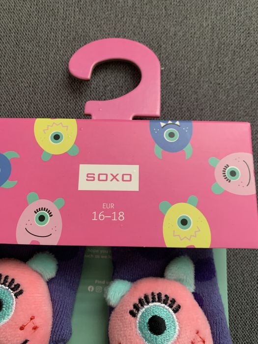 Skarpetki z grzechotka dla dziewczynki soxo