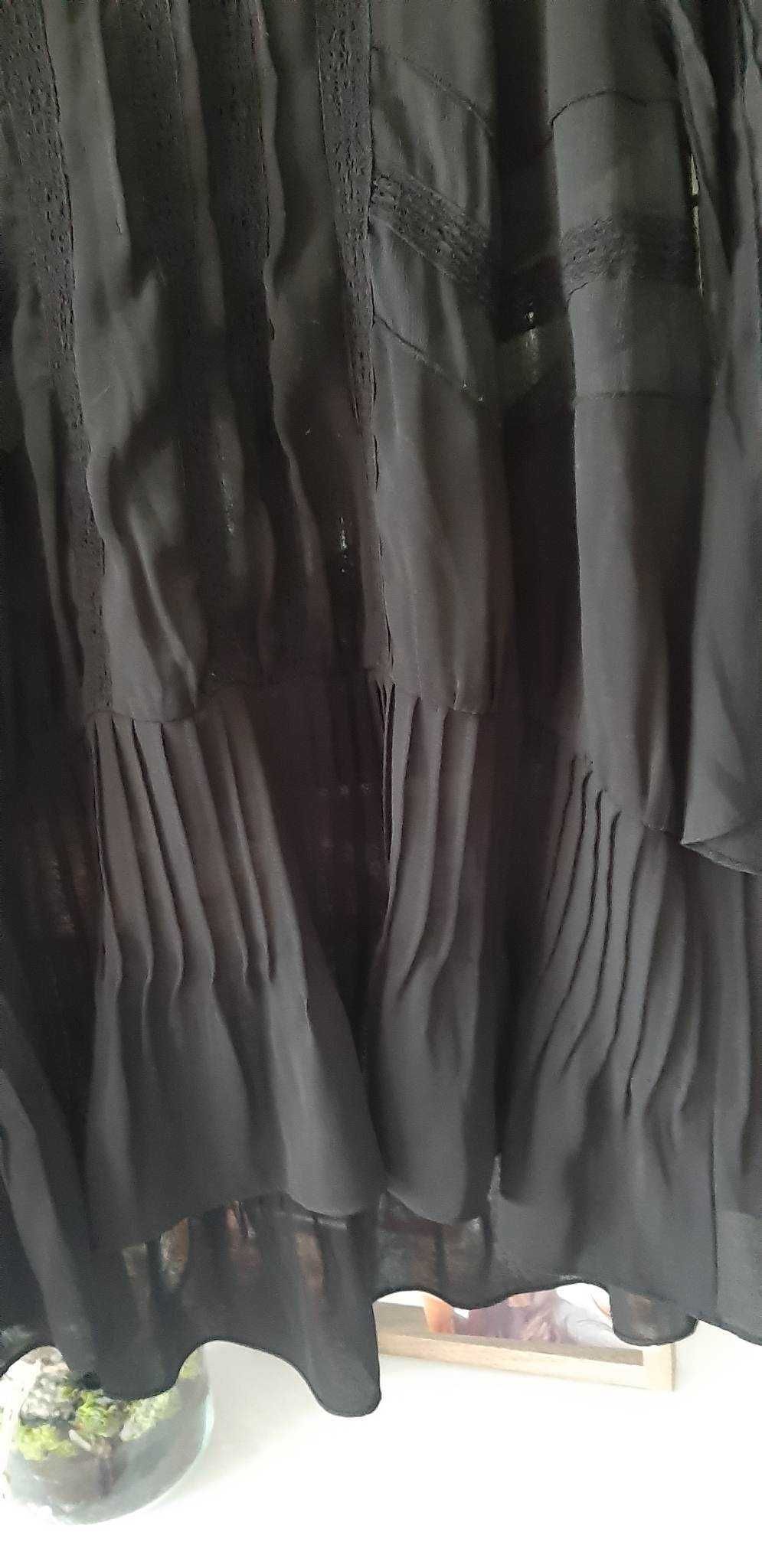 Czarna zwiewna bluzka Zara, M