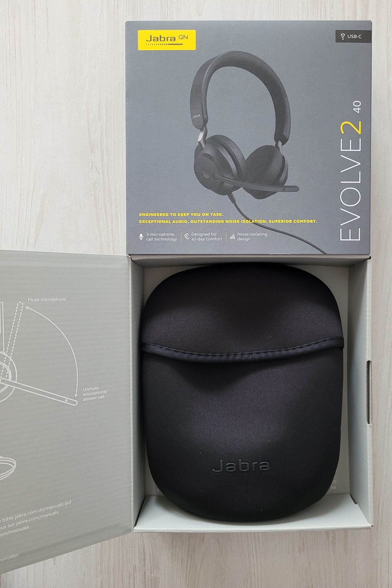 Nowe słuchawki z mikrofonem Jabra Evolve2 40 UC USB-C