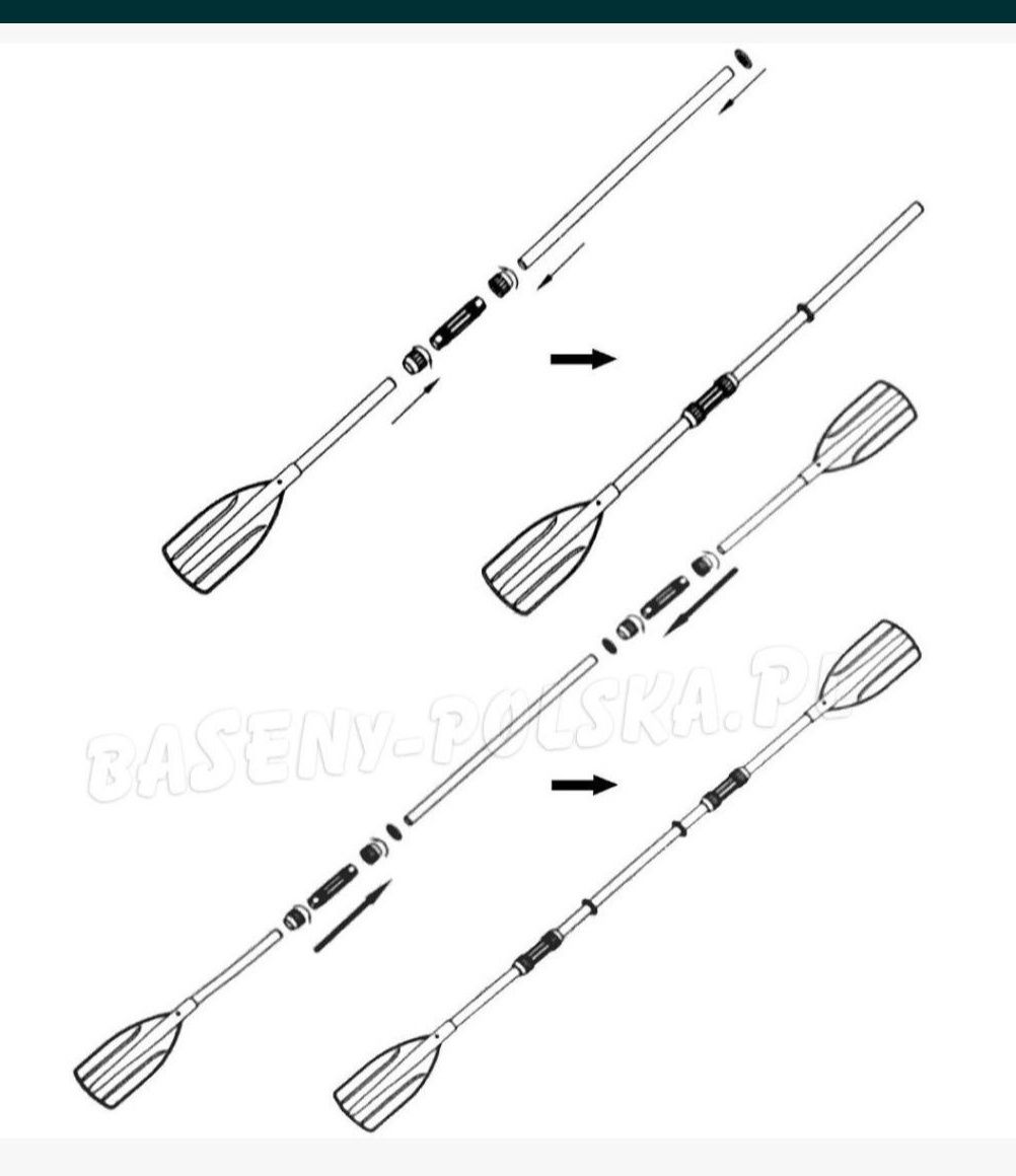 Wiosła aluminiowe 145cm 2w1 Bestway 62064 ponton kajak
BESTWAY - bezpi