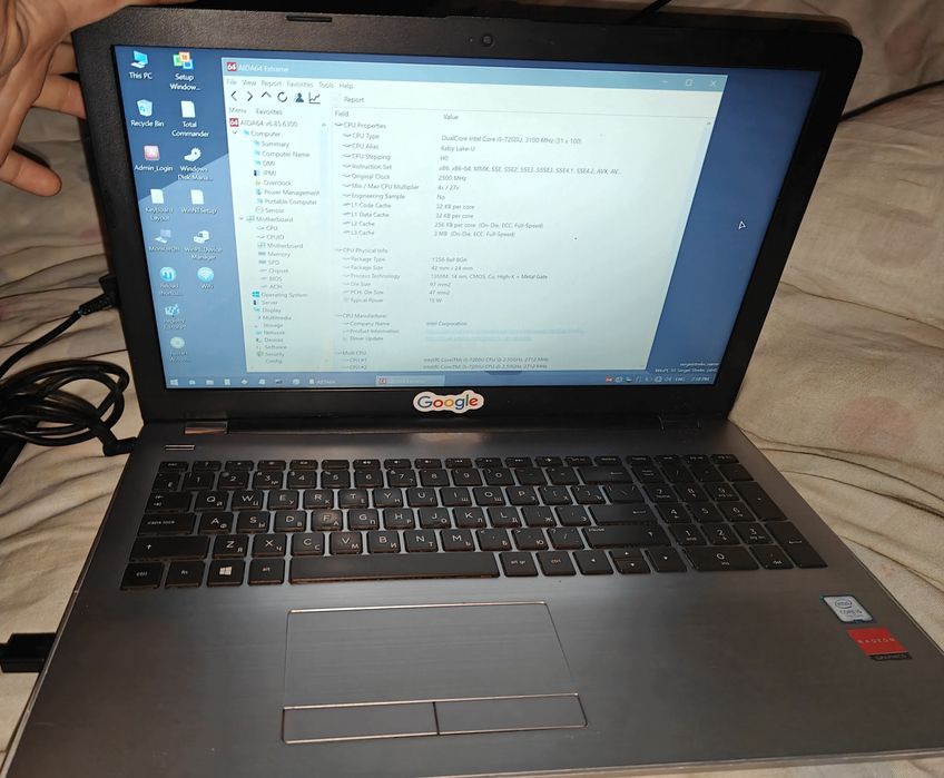 Ноутбук HP Windows 11, i5 7200U, 16gb ddr4, R330M, ssd240gb