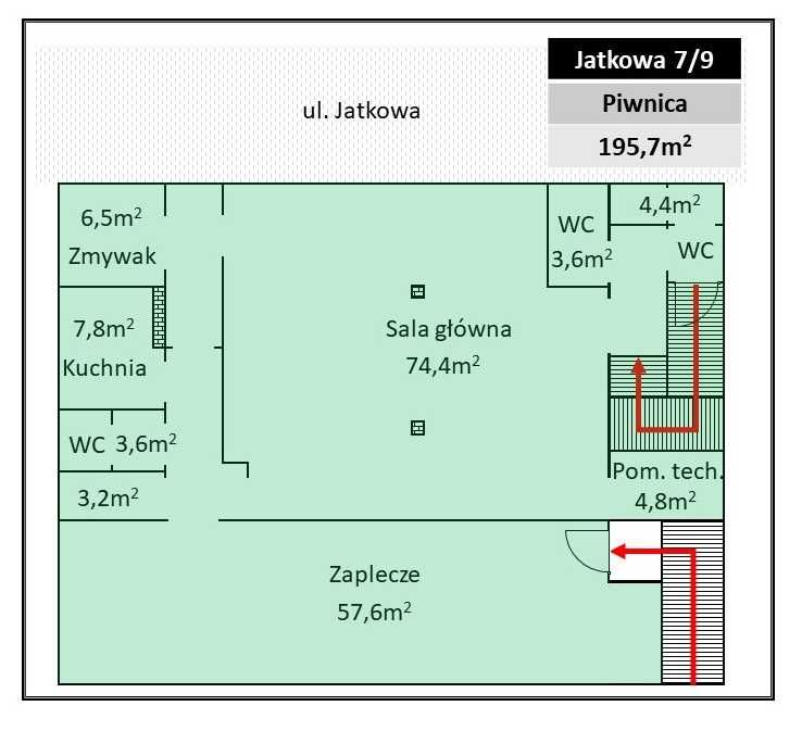 Centrum - GastroPiwnica 195m2, Bar/Restauracja, do wykończenia