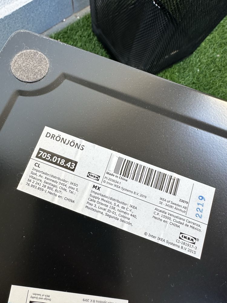 Zestaw 2 x kosz na śmieci biurowy czarny druciany Ikea Dronjons