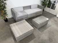 Fajny zestaw ratanowy na balkon taras sofa fotel stolik super stan