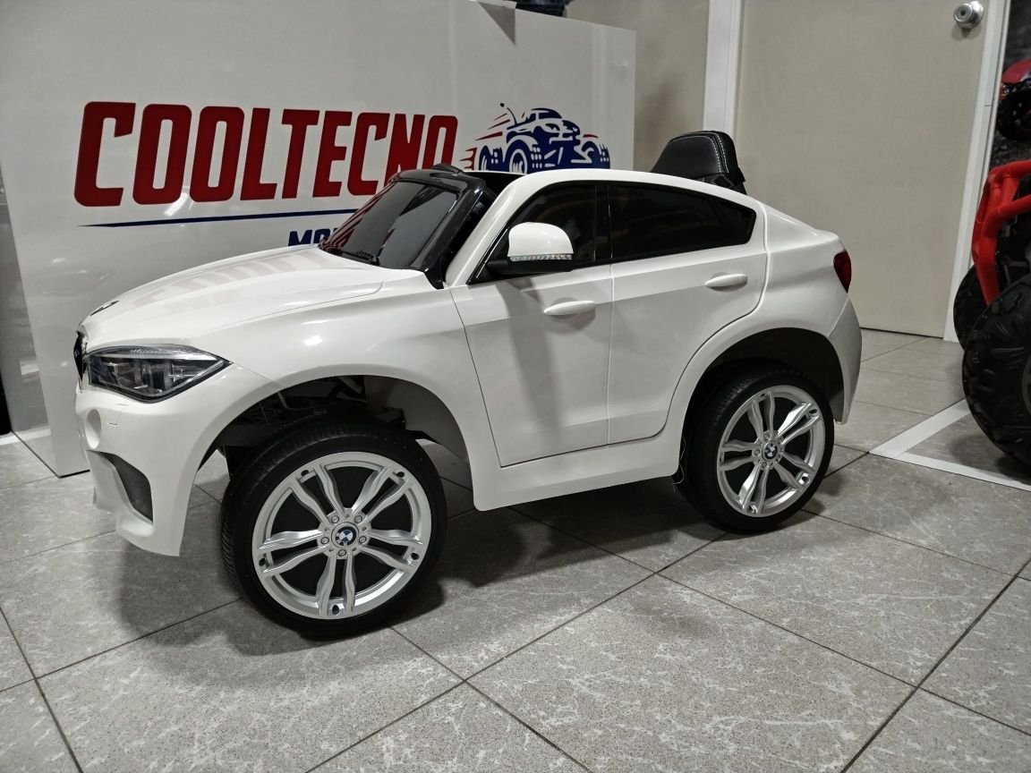 Carro eléctrico criança Bmw x6 rodas borracha