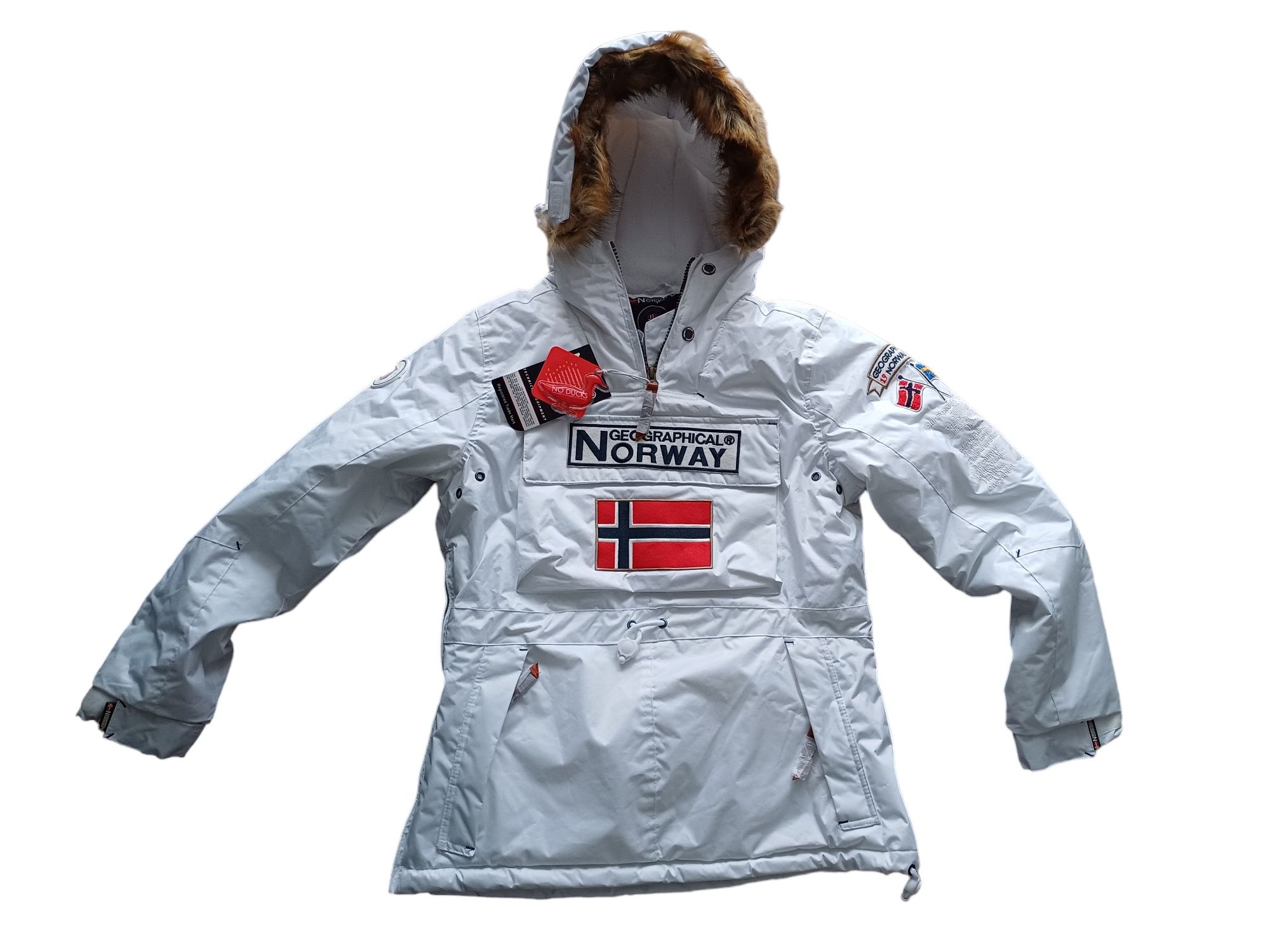 Kurtka Geographical Norway damska biała zimowa na narty snowboard