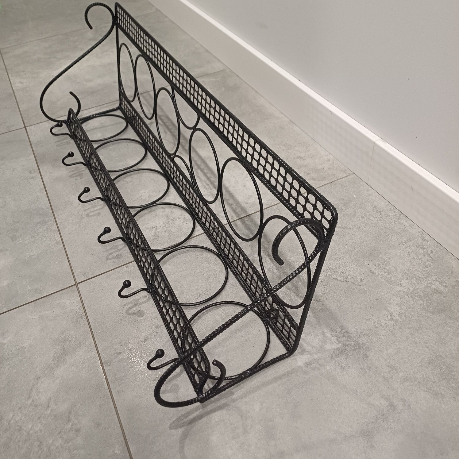 Stary wieszak metalowy metaloplastyka PRL