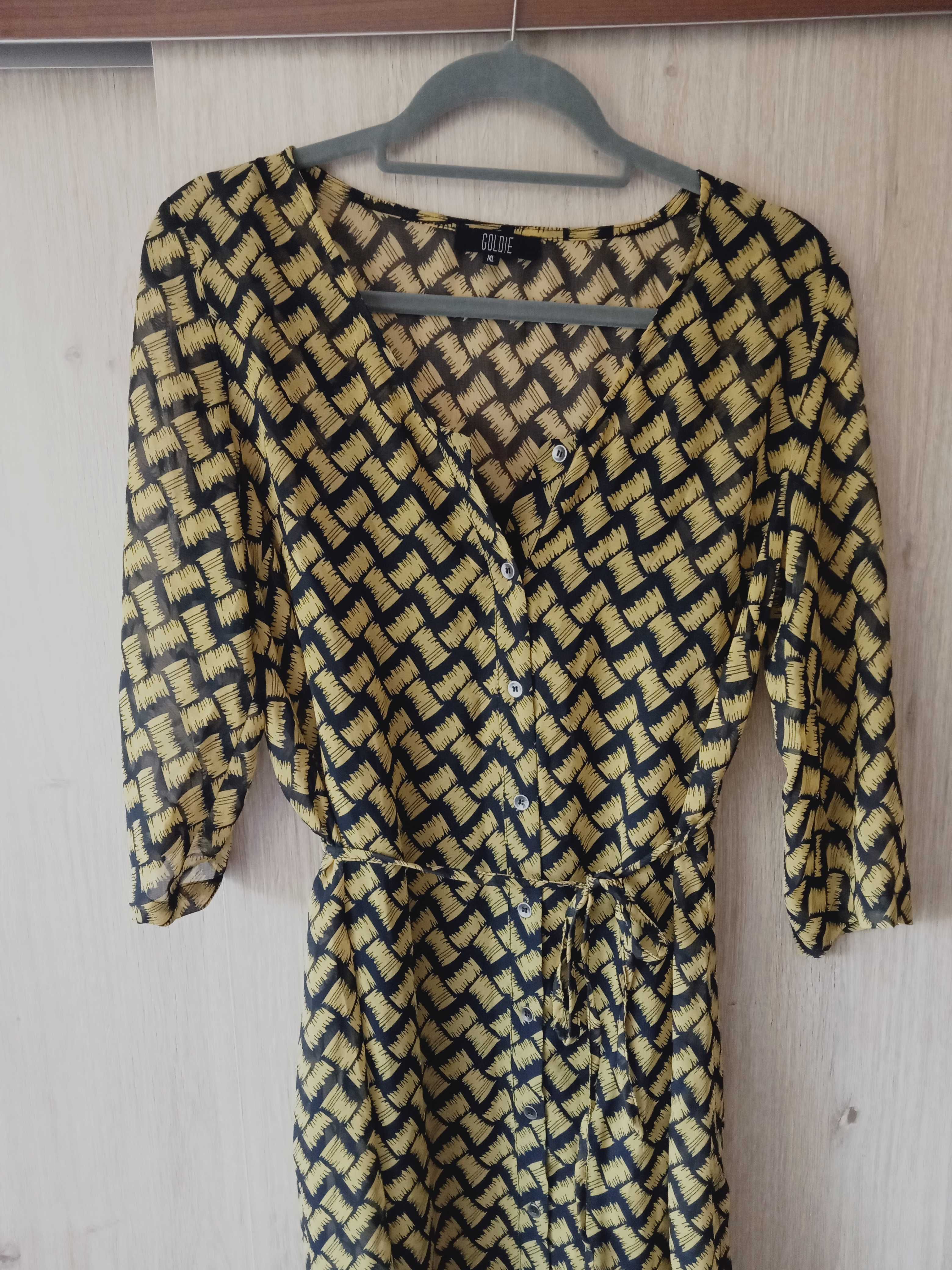 Sukienka długa maxi zwiewna Goldie M/L