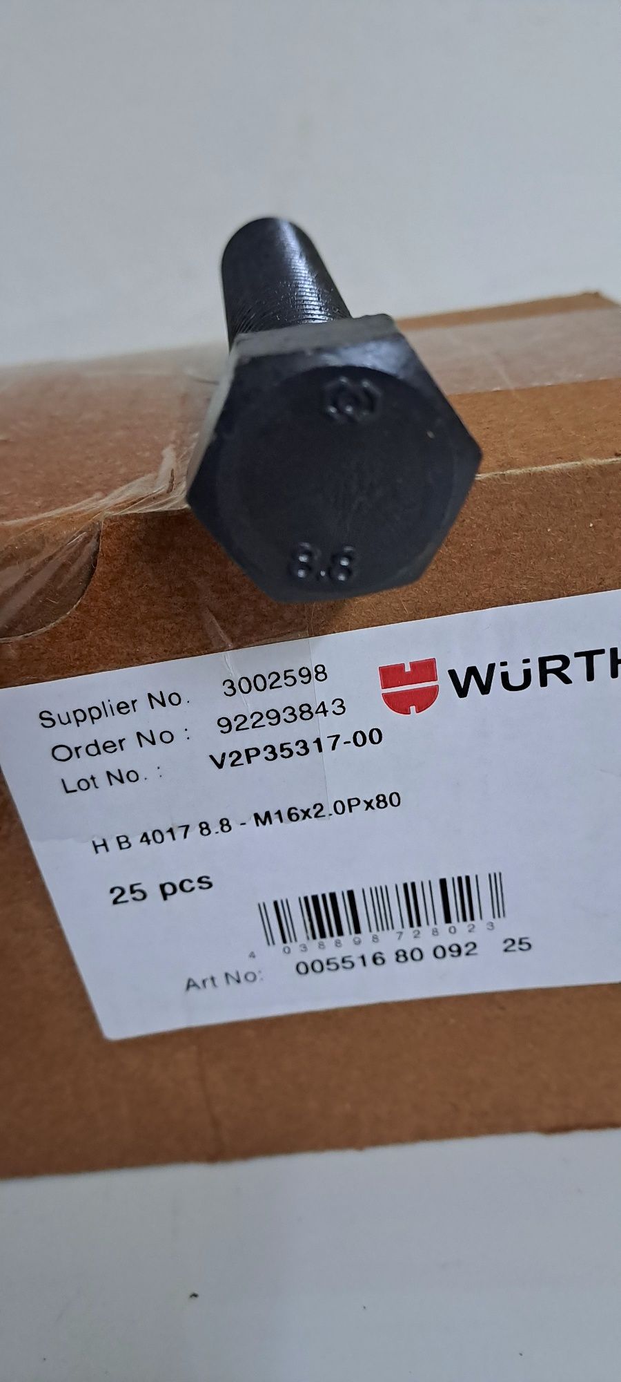 Śruby M16x80 metryczne