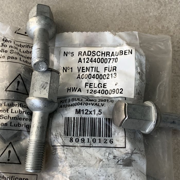 Болти Mercedes w201 w124 w126 R129 AMG 2801.C A1244000470 A1244000770