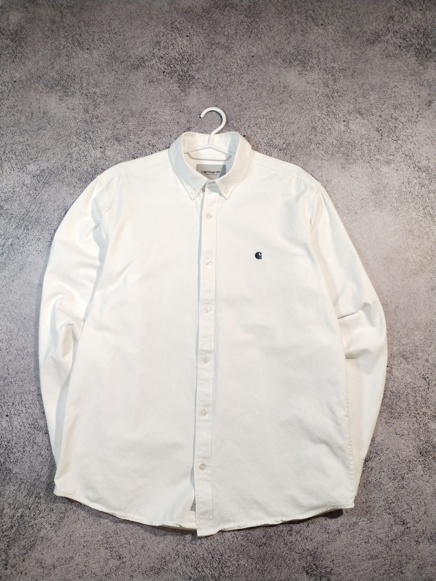 Carhartt WIP L/S Madison Shirt біла рубашка