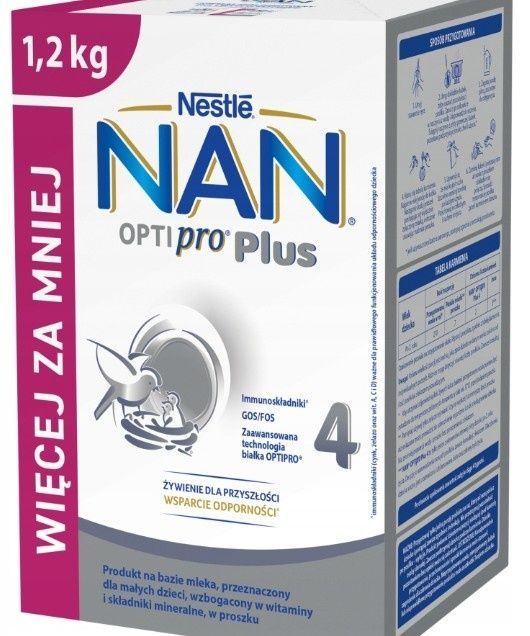 Nan optipro plus 4 1.2kg *4 kartony razem 4.8kg