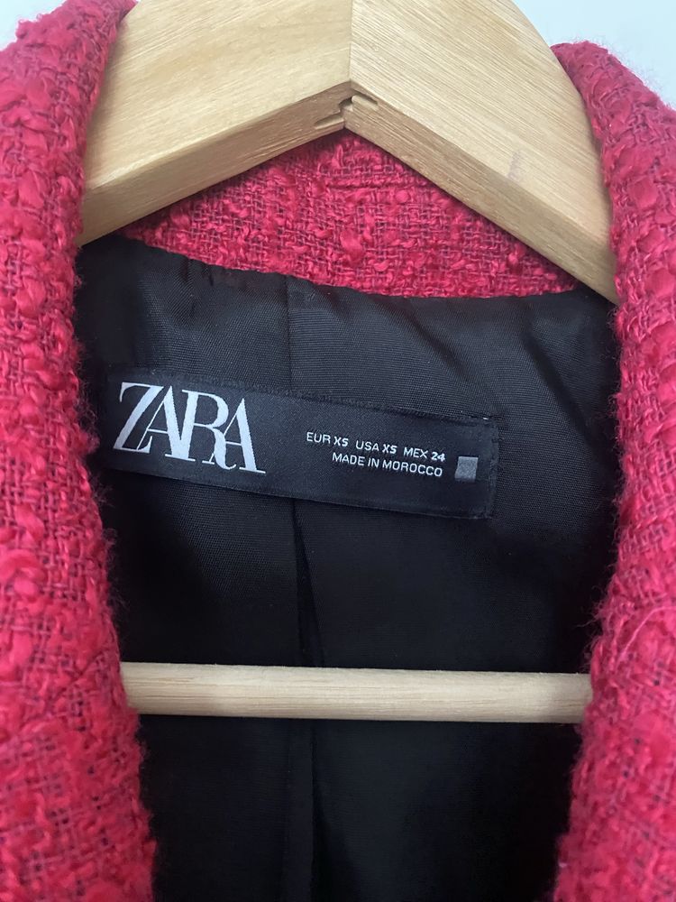 Marynarka damska Zara xs złote guziki malinowa xs