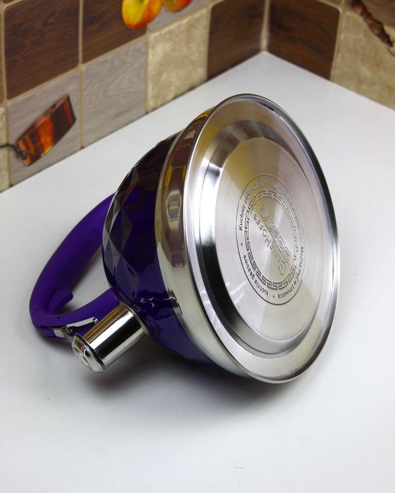 Czajnik 3L z Gwizdkiem – fioletowy, Stal Nierdzewna, Indukcja