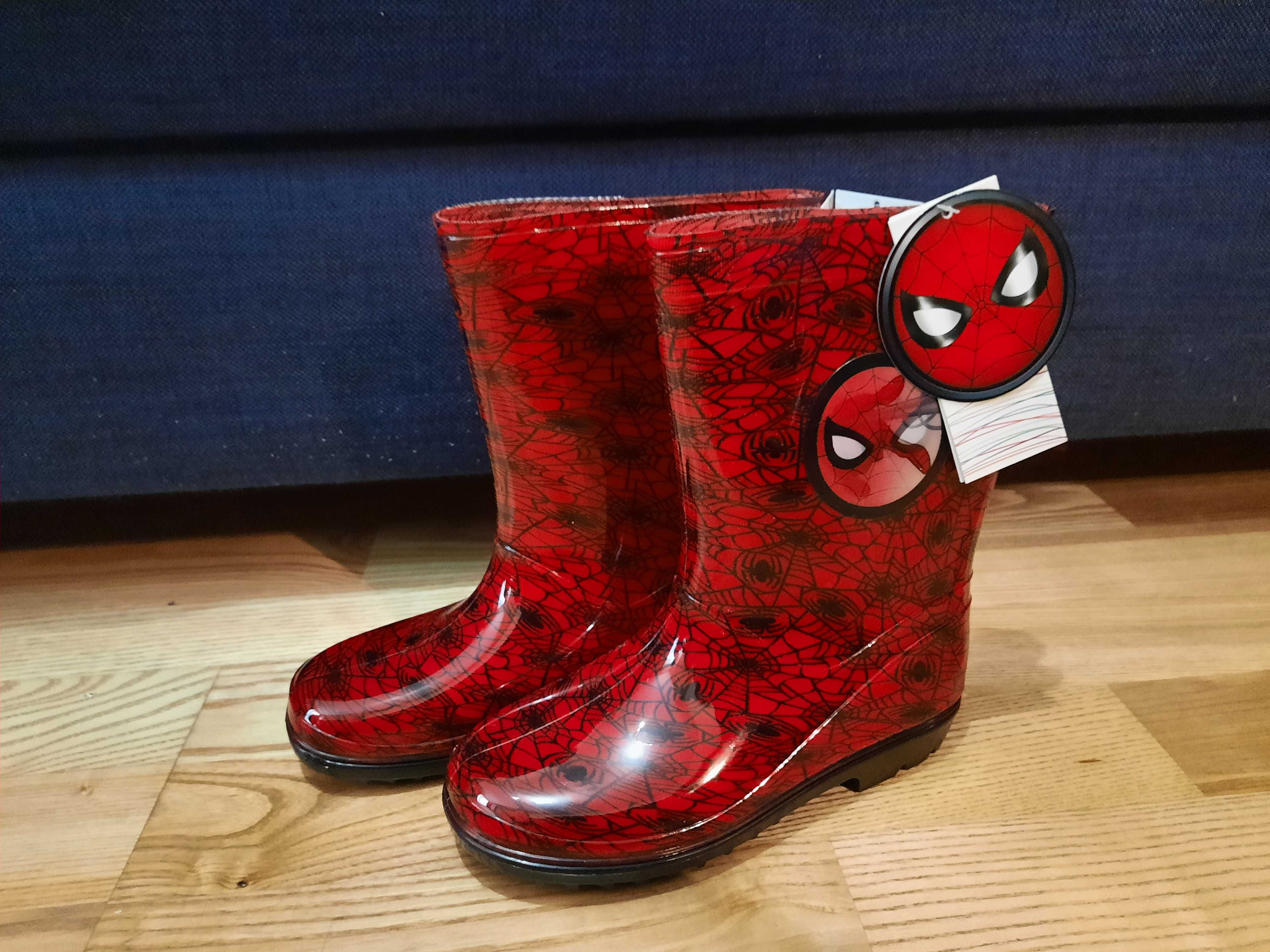 Kalosze r.30 CoolClub Smyk czerwone chłopięce Spiderman Marvel*NOWE