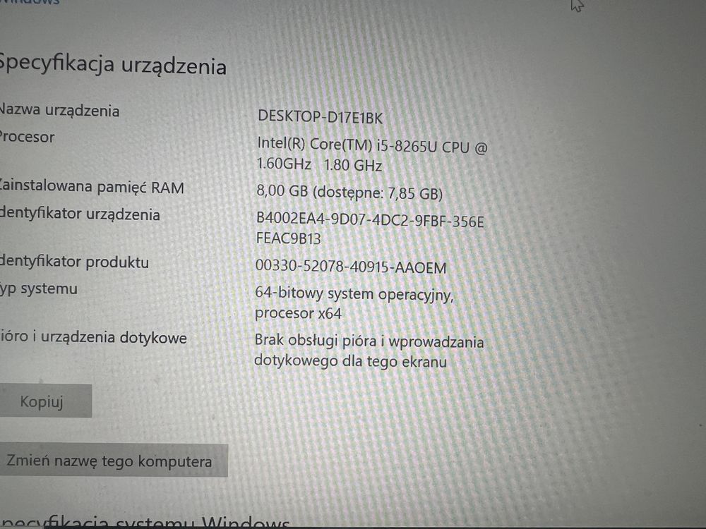 Laptop Dell Latitude 7300 i5-8265U 8GB 120SSD