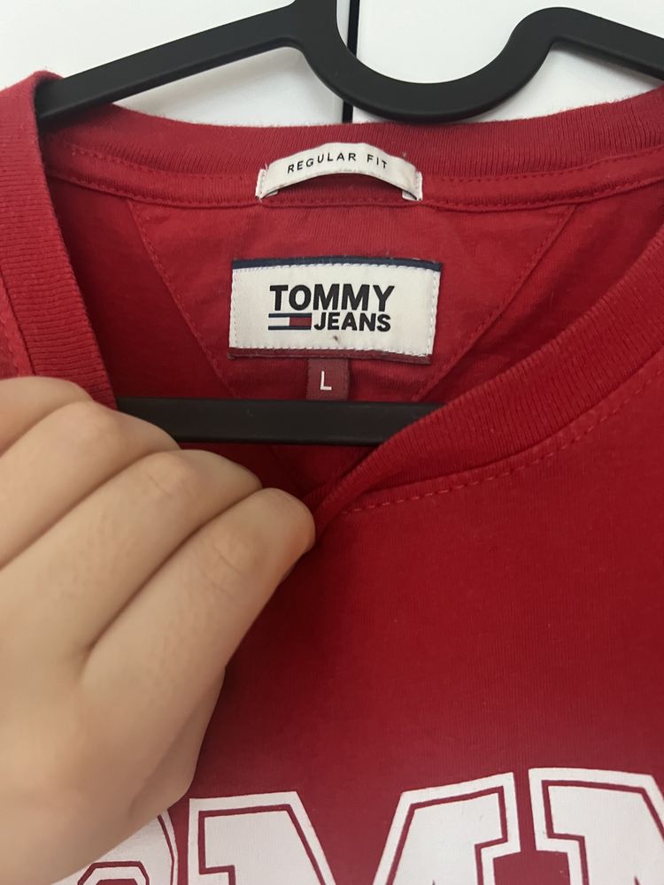 T-shirt męski Tommy Hilfiger czerwony L