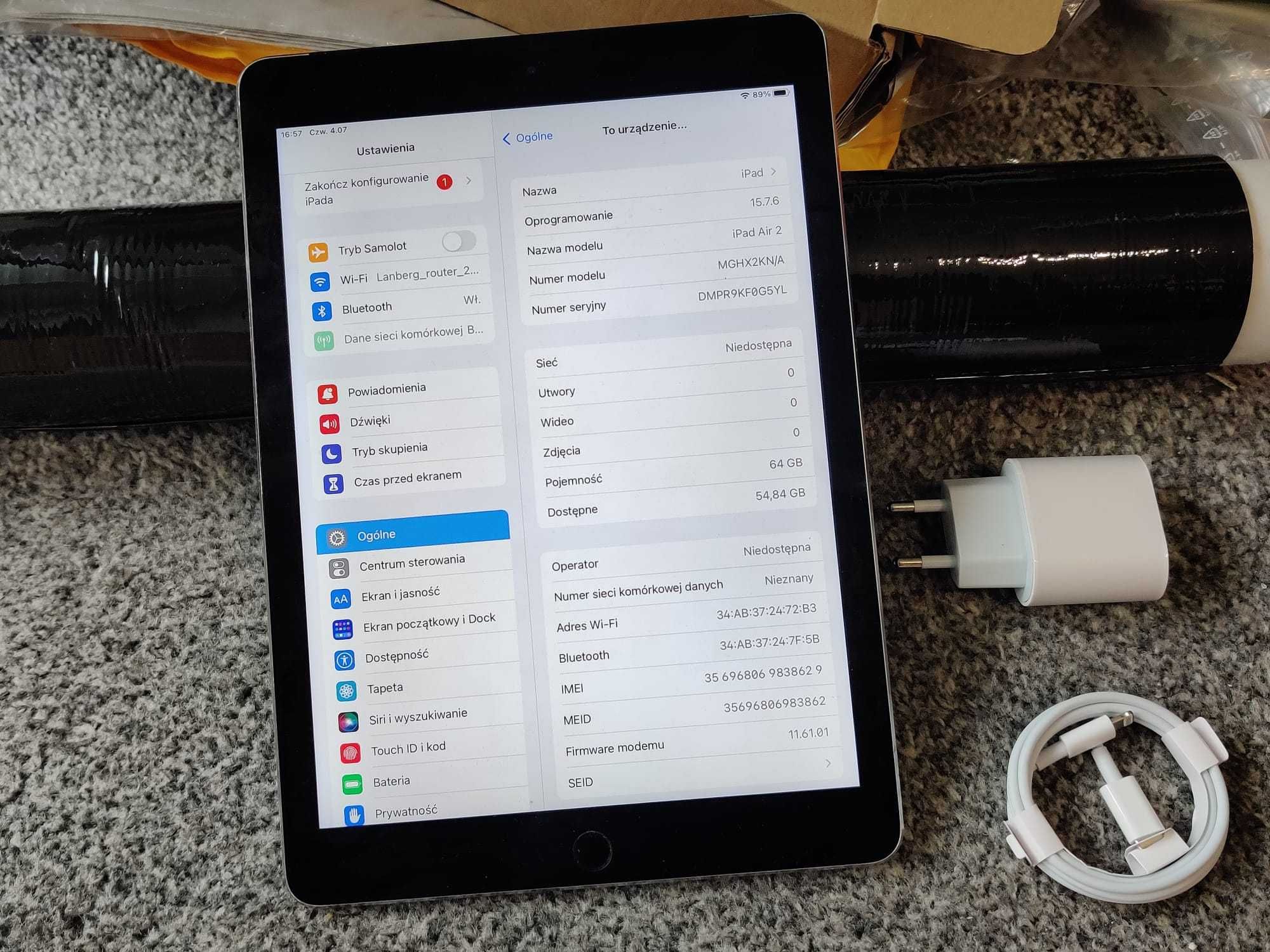Tablet Apple iPad Air 2 64GB WIFI Cellular LTE Grey Szary Gwarancja