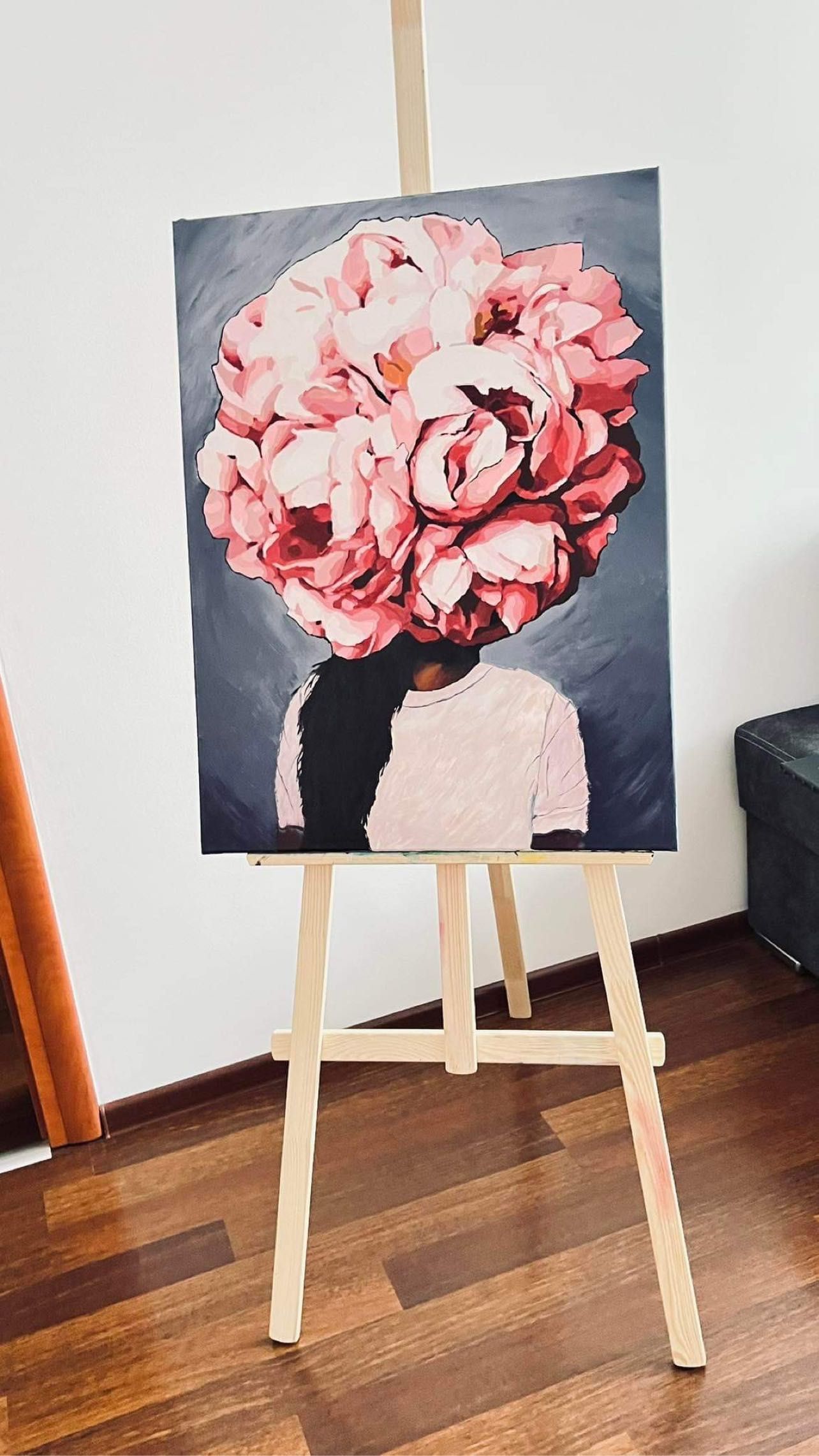 Obraz akrylowy Kobieta z kwiatami