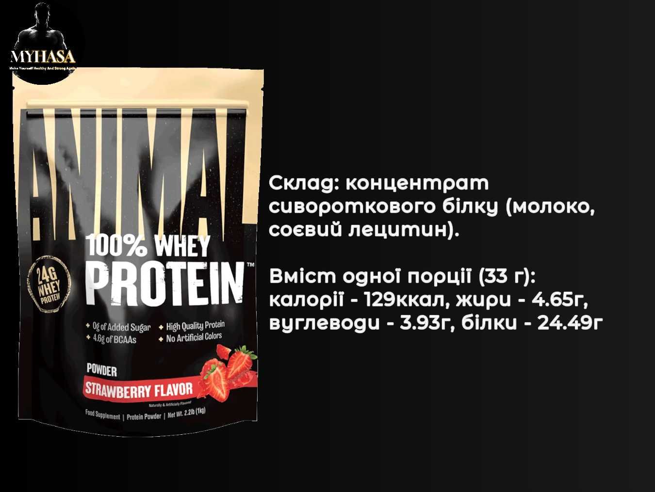 100% Whey Protein Animal - високоякісний протеїн
