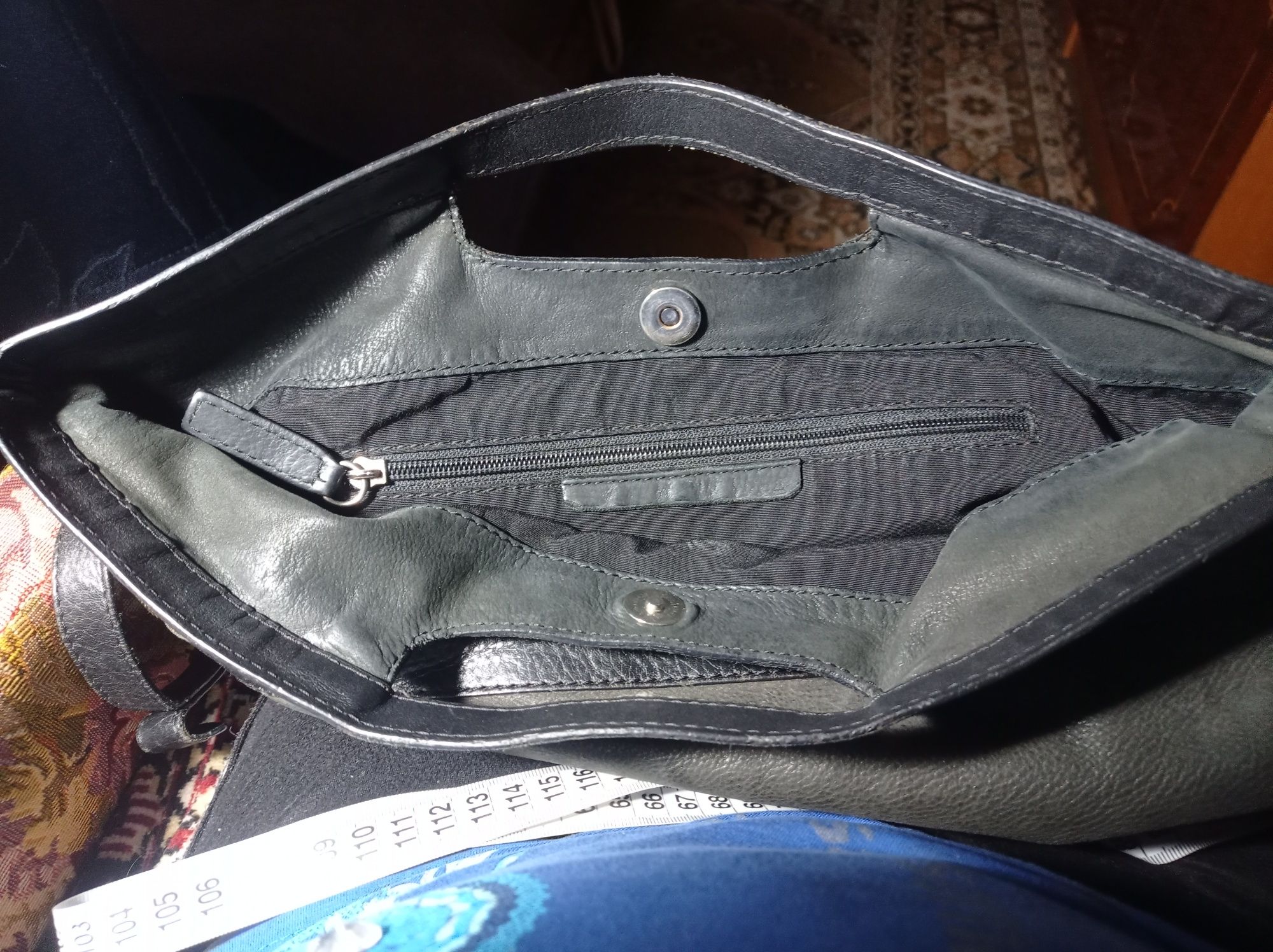 Классная кожаная сумка сумочка шопер