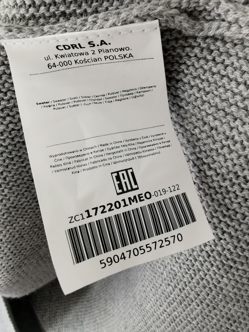 Coccodrillo Sweter, kolor szary, rozm. 122 cm