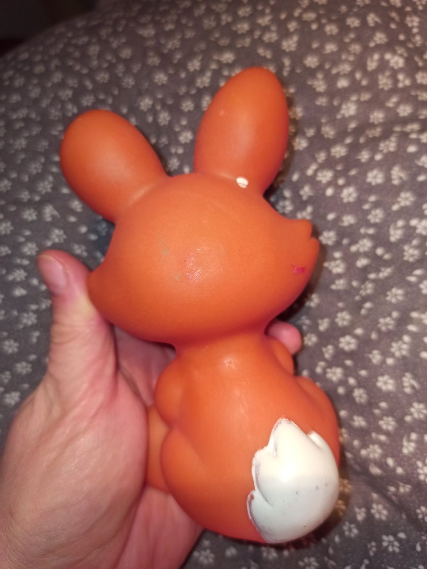 Tigex stara gumowa zabawka królik zając króliczek zajączek sygnowana
