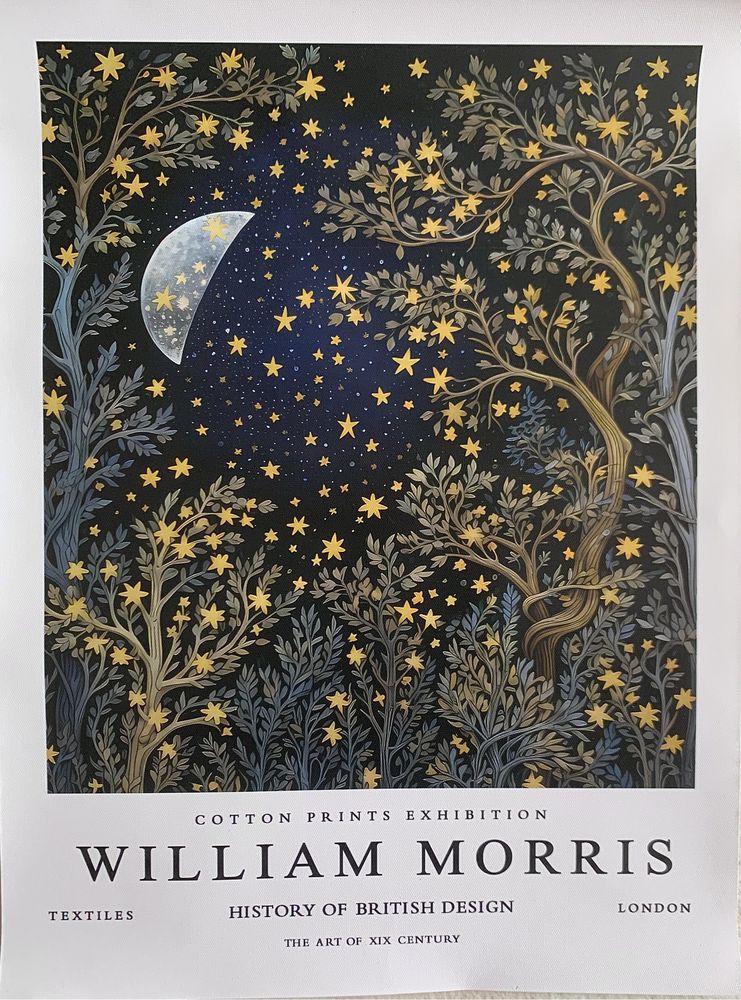 Gobelin na płótnie/Obrazek/William Morris/Half Moon