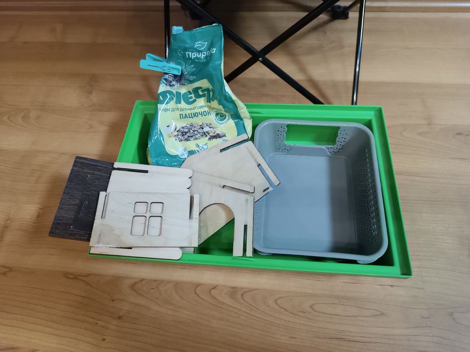 Двойная Клетка для грызунов хомяков крыс с лотком.Общяя высота: 56,7см