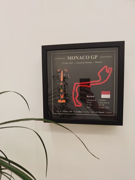 Quadro formula 1 F1  vitória Lando Norris Monaco 2025