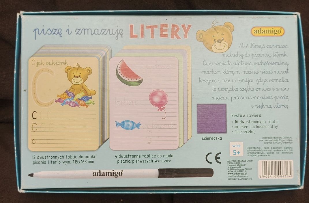 Literki Tablice suchościeralne