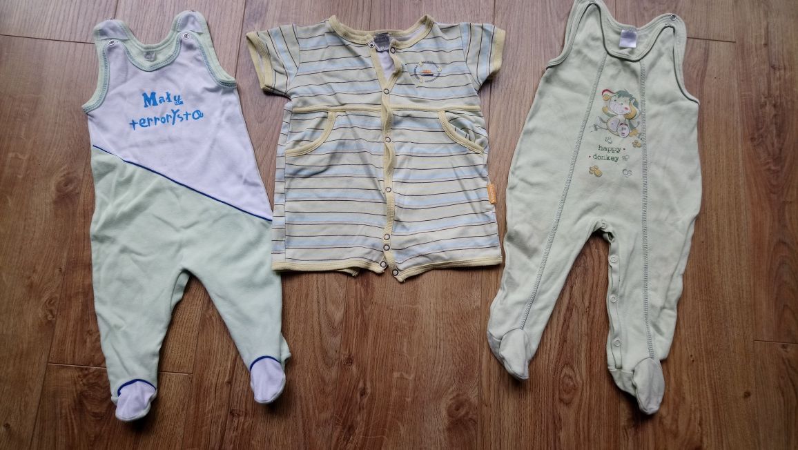 Duży zestaw 30 sztuk ubrań paka dla chłopca niemowlaka rozm. 56 - 80