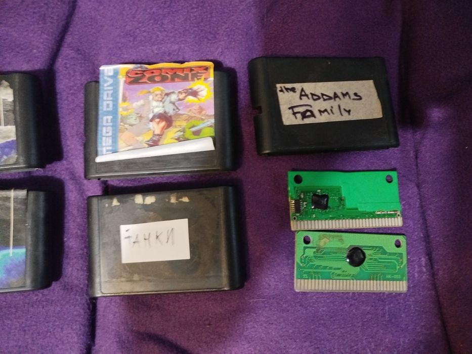 Картриджі Sega (7 шт) + 2 платки, піратські, робочі