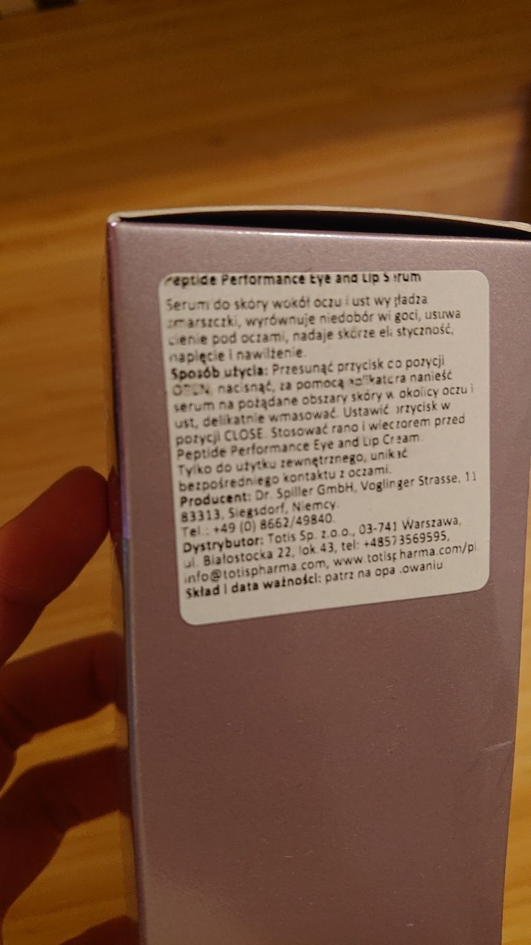 Eye &Lip Serum, Dr Spiller Peptide