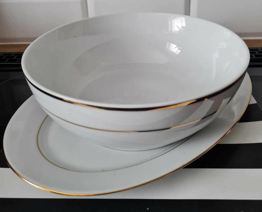 Porcelana Maria Paula Altom Chodzież półmisek + misa NOWE