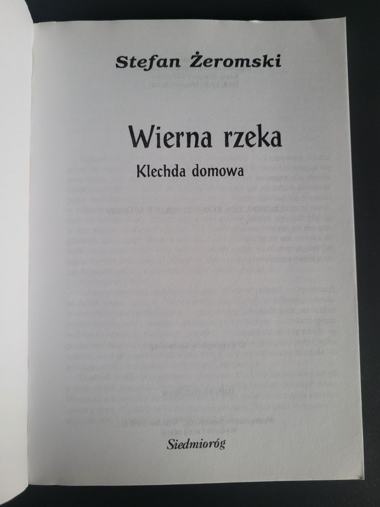 Wierna rzeka, Stefan Żeromski