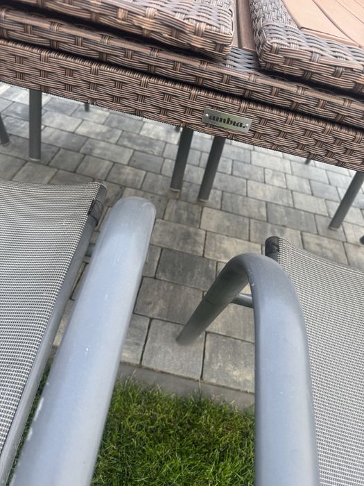 Duzy stol ogrodowy rozkladany 230x100 na taras + krzesla