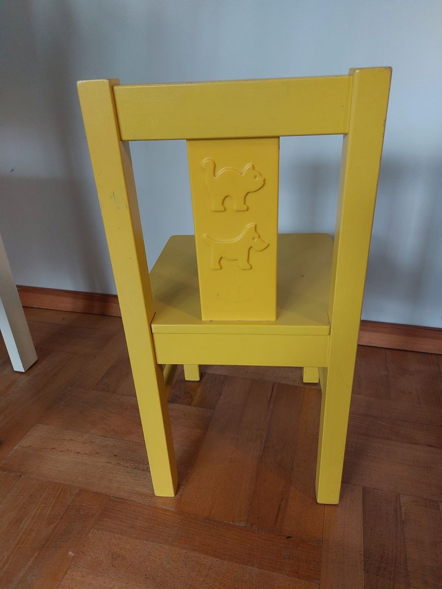 Krzesło Ikea dla dzieci Kritter żółte