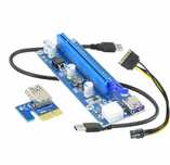 Karta rozszerzeń Riser Akyga AK-CA-64 PCI Express 1x - 16x USB 3.0 SAT