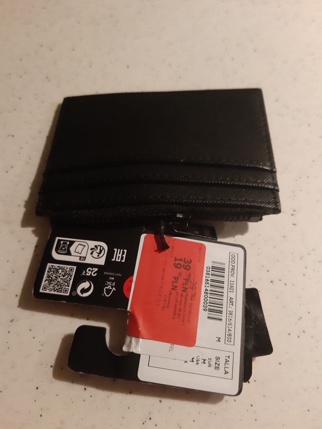 Portfel portfelik mały na karty i drobne męski do kieszeni Pull Bear