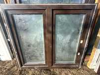 1x okno plastikowe 127x116 dab bagienny RU (roto, transport, demontaz)