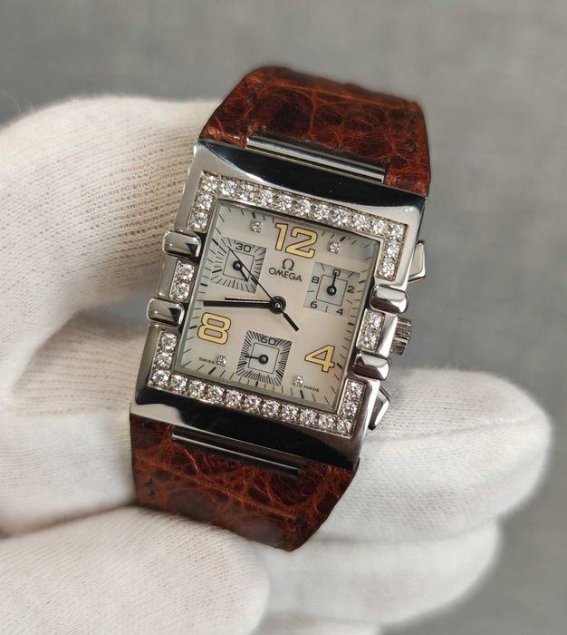 Жіночий годинник Omega Constellation Quadra 1847.72.21 з діамантами