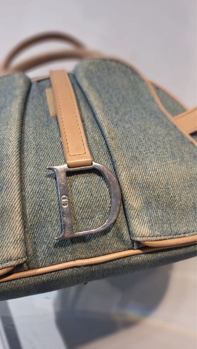 Torba dżinsowo-skorzana Dior