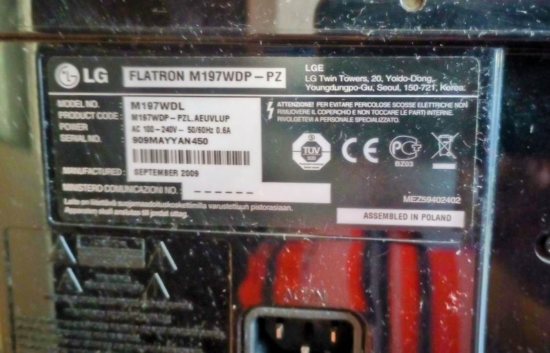 Monitor LG 19 cali z tunerem TV