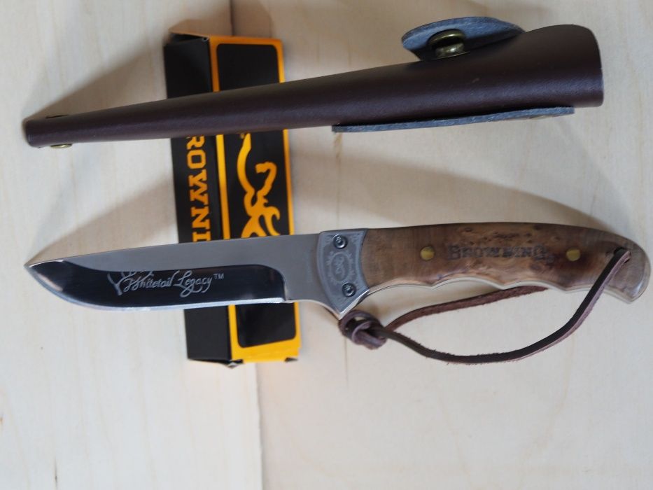 BROWNING noz myśliwski finka Made in Spain rekojeść drewno