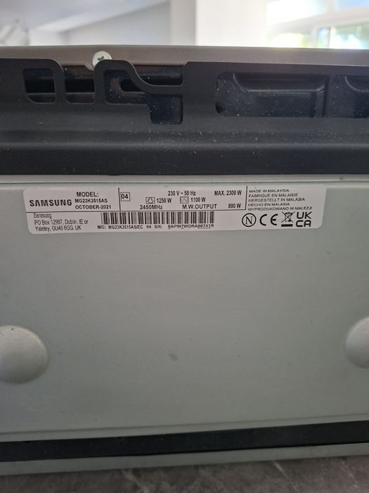 Micro-ondas Samsung MG23K3515AS – 23L, Grill, Ceramic Inside